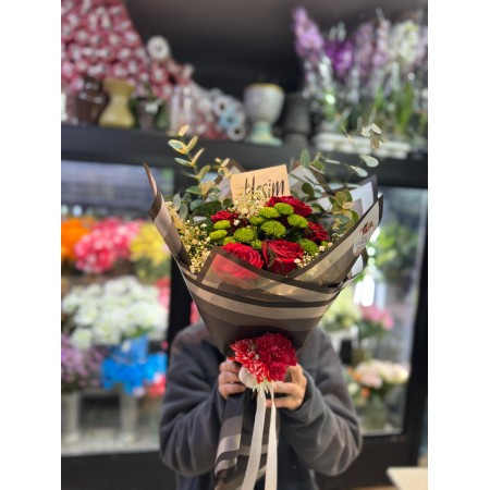 Blossom  Kırmızı Gül Buketi