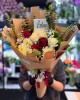 Lovely Blooms Kırmızı& Beyaz Gül Buketi
